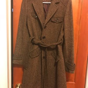 LOFT Brown Herringbone coat